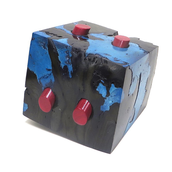 Black and Blue Block  sculpture